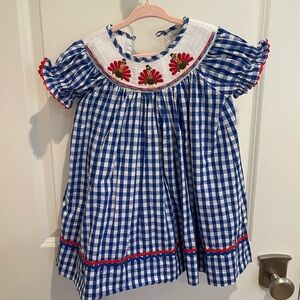Lil’ Cactus Smocked Plaid Thanksgiving dress